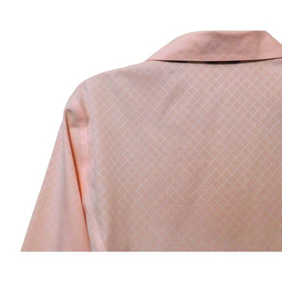Liz Claiborne Blouse 12 Light Pink No Iron 3/4 Sleeves Tailored 100% Cotton - Picture 5 of 7